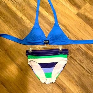 Tommy Bahama Bikini Swim Halter top and Fold-over bottoms